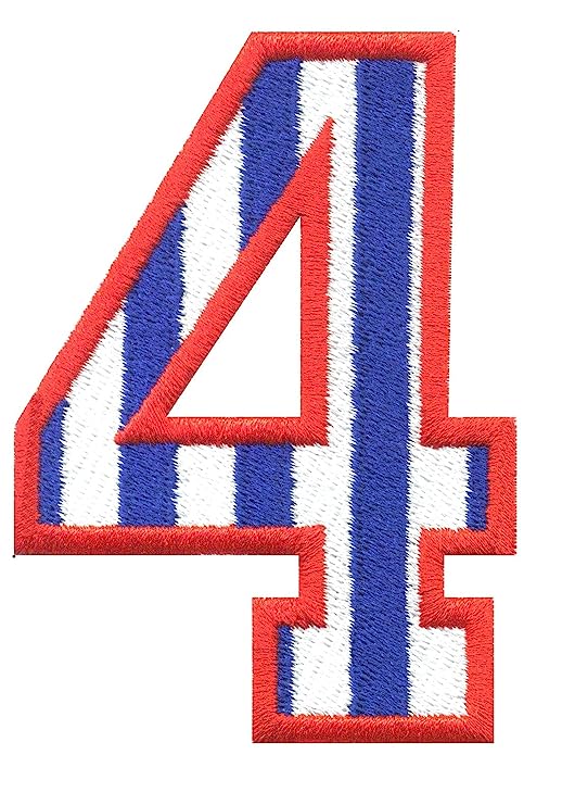 Model Wear Patches Number Style Embroidery Applique Decoration for Clothes - Blue/White (4)