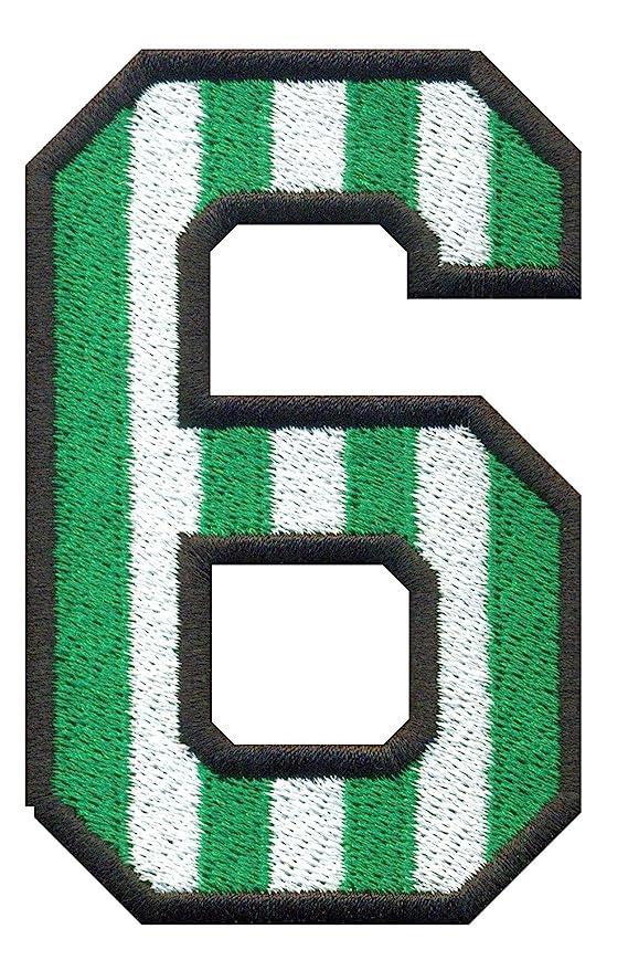 Model Wear Patches Number Style Embroidery Applique Decoration for Clothes - Green/White (6)