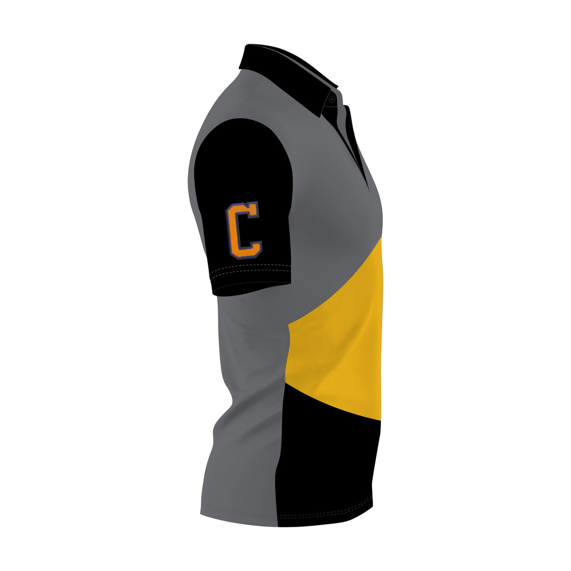 AE01-Model Wear A to Z Black & Orange EMBROIDERY LETTERS