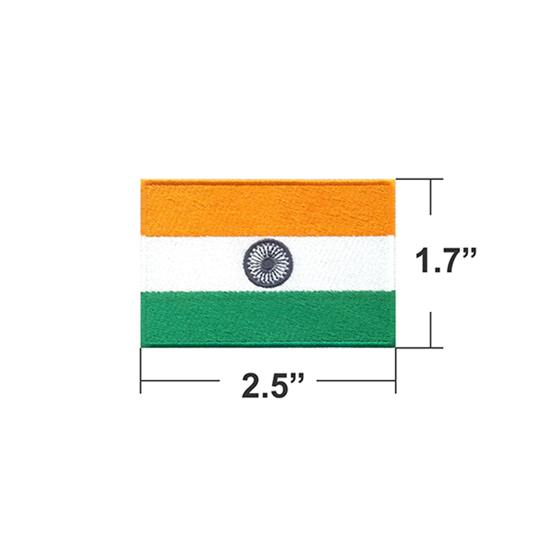 AE03-ModelWear™ Unisex Iron on Embroidered India Flag Patch for Clothing(AE03 - Indian Flag)