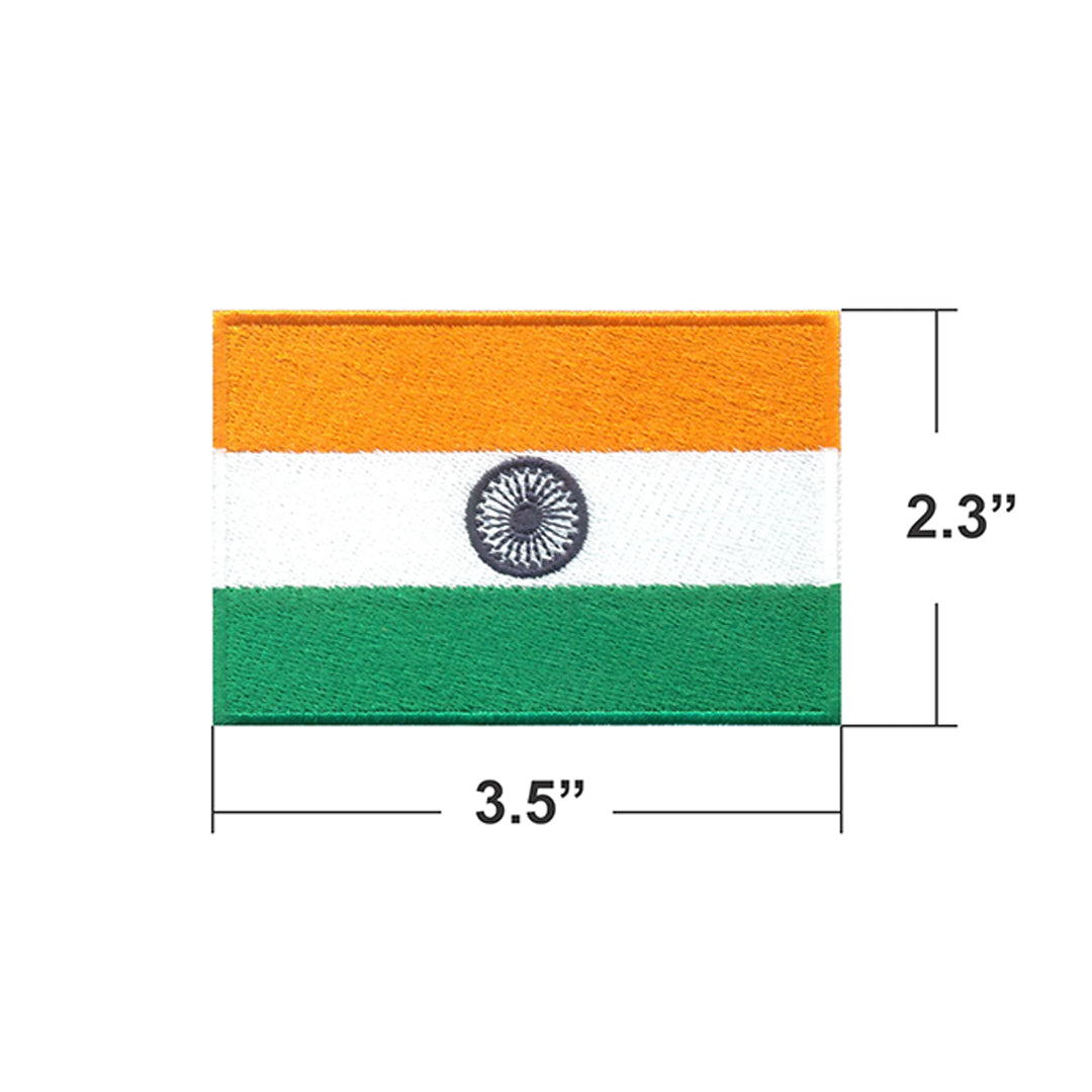 AE03-ModelWear™ Unisex Iron on Embroidered India Flag Patch for Clothing(AE03 - Indian Flag)