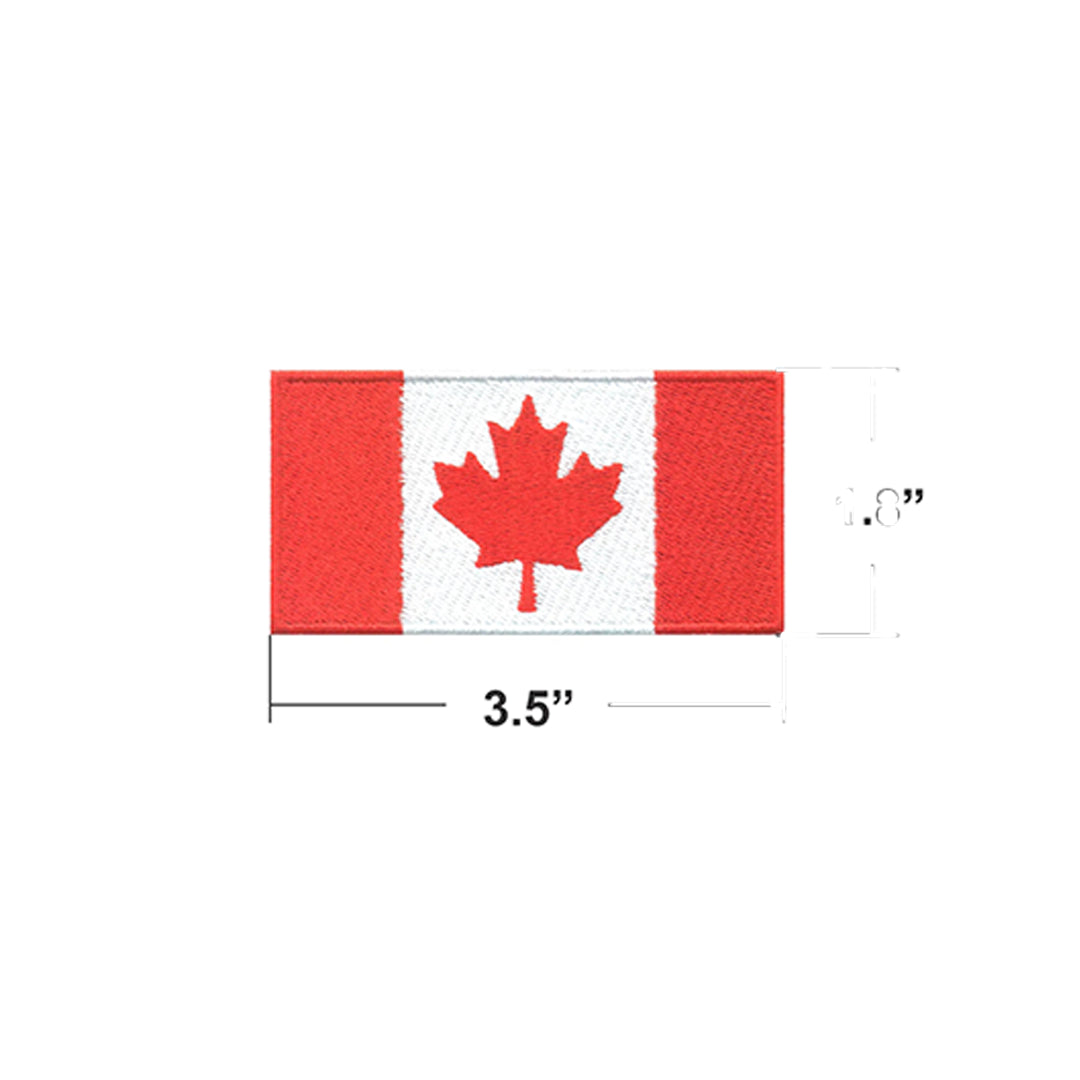 AE03-ModelWear™ Unisex Iron on Embroidered Canada Flag Patch for Clothing(AE03 - CANADA)