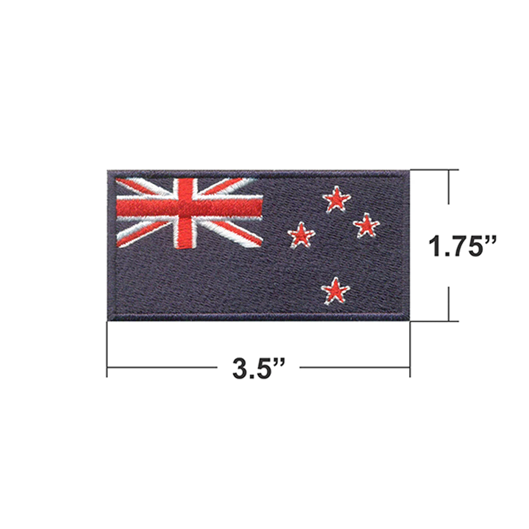 AE03-ModelWear™ Unisex Iron on Embroidered Newzeland Flag Patch for Clothing (AE03 - NEWZELND)