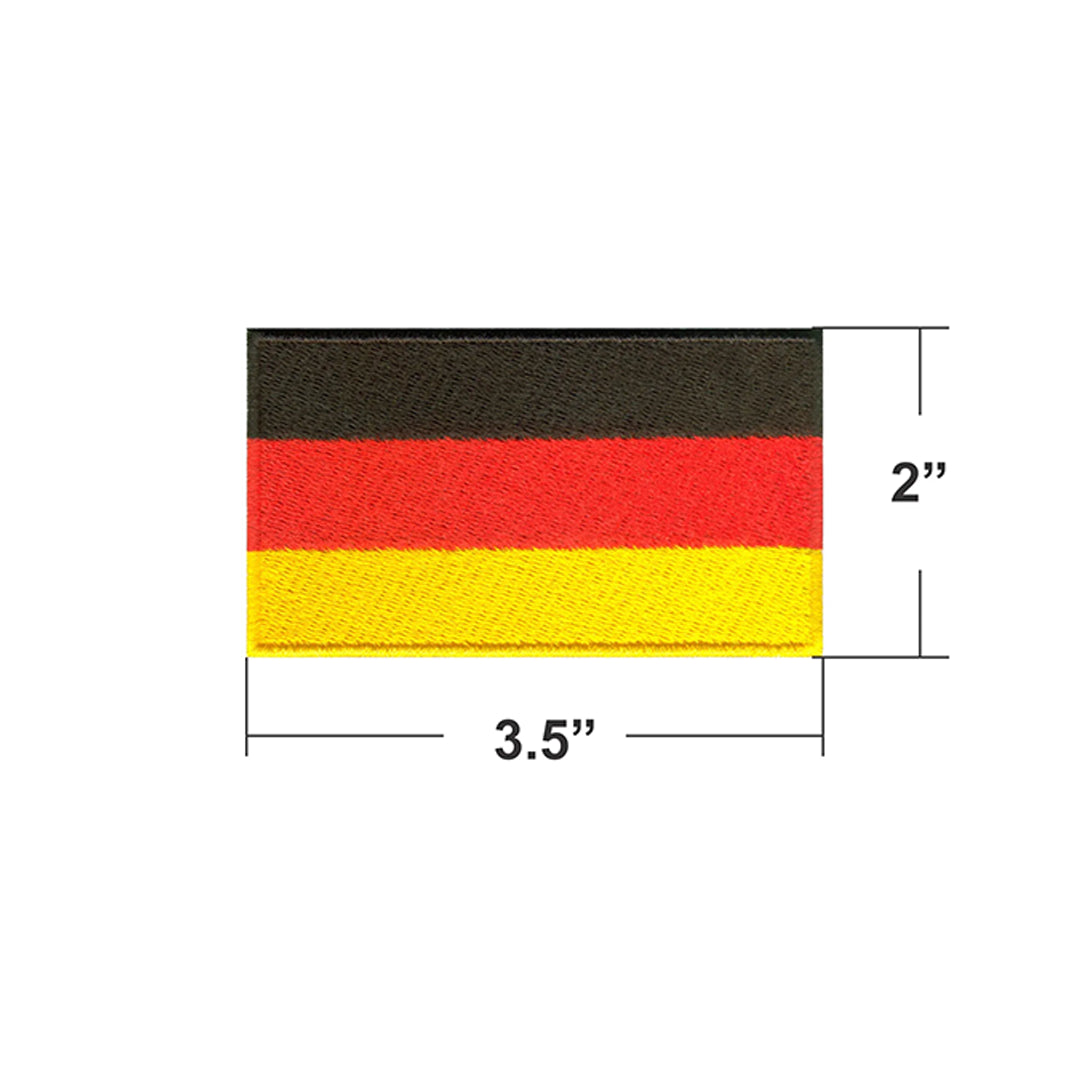 AE03-ModelWear™ Unisex Iron on Embroidered Germany Flag Patch for Clothing(AE03 - GERMANY)