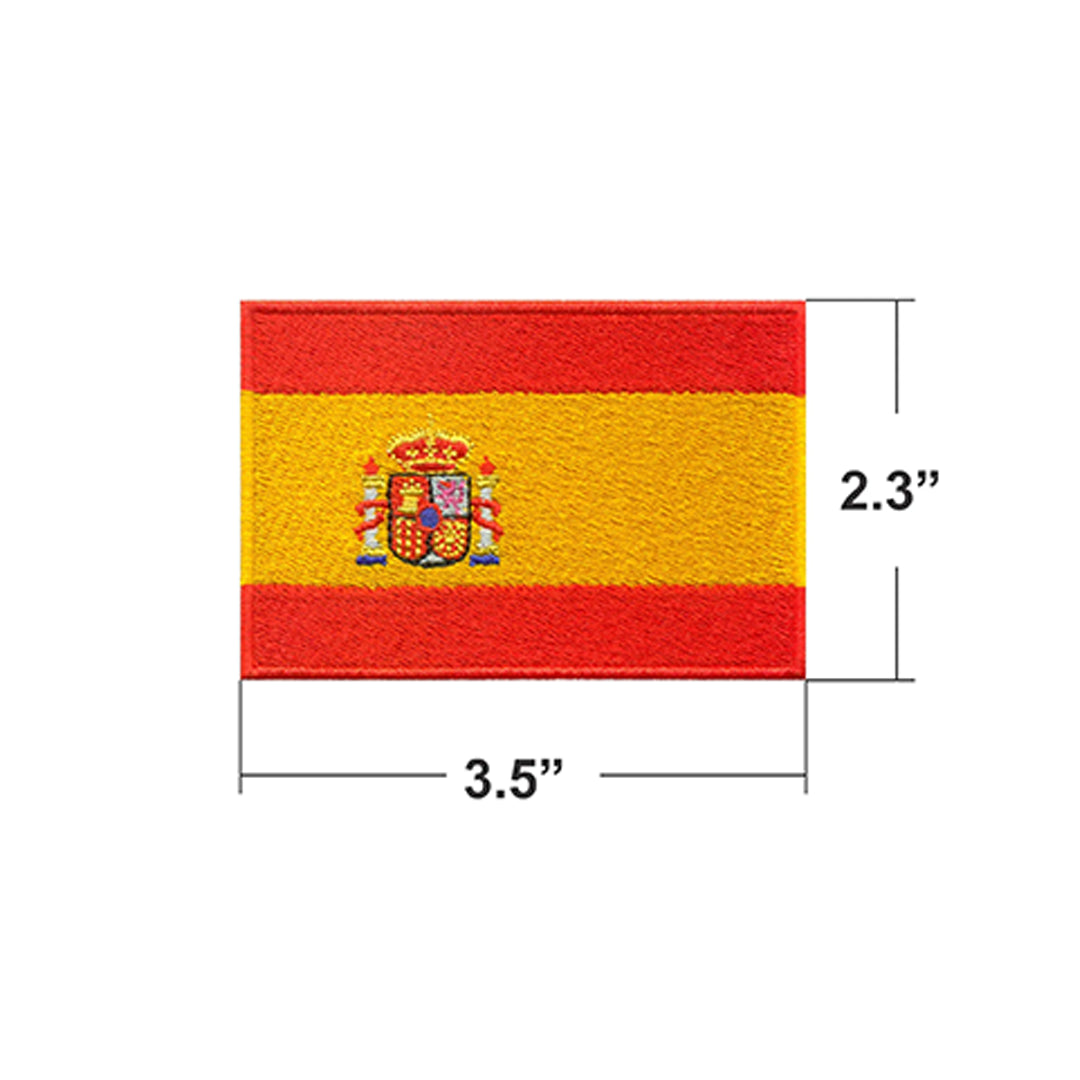 AE03- ModelWear™ Unisex Iron on Embroidered Spain Flag Patch for Clothing(AE03-SPAIN)