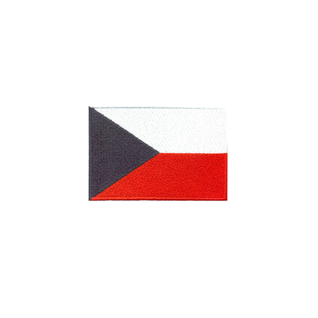 AE03-ModelWear™ Unisex Iron on Embroidered Czech Republic Flag Patch for Clothing (AE03 - CZECH REPUBLIC