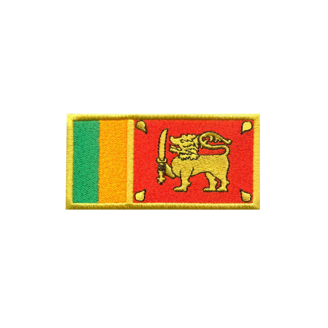 AE03-Srilanka Flag ModelWear™ Unisex Iron on Embroidered SriLanka Flag Patch for Clothing (AE03-Srilanka Flag)