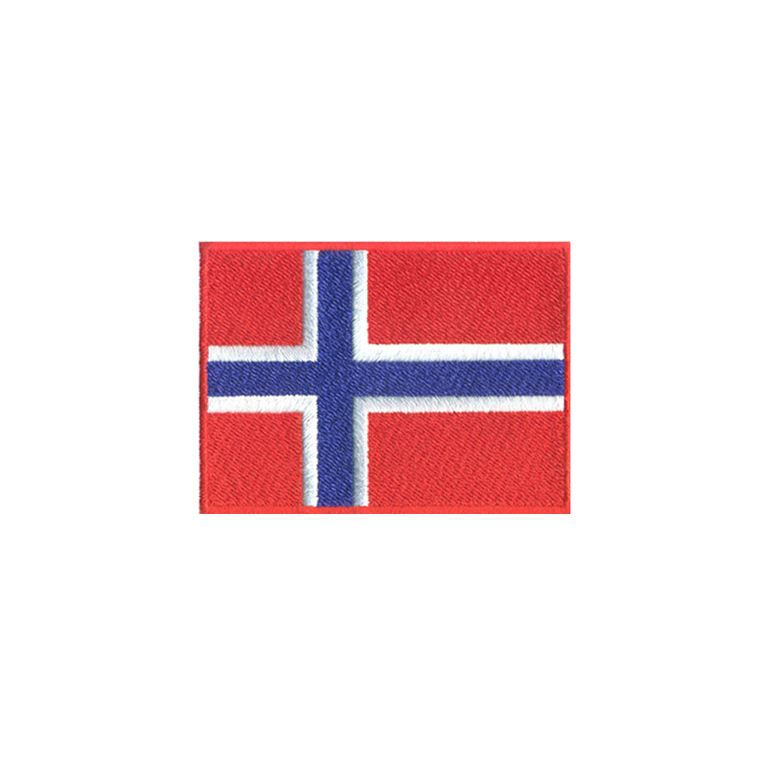AE03-ModelWear™ Unisex Iron on Embroidered Norway Flag Patch for Clothing (AE03 - NORWAY)