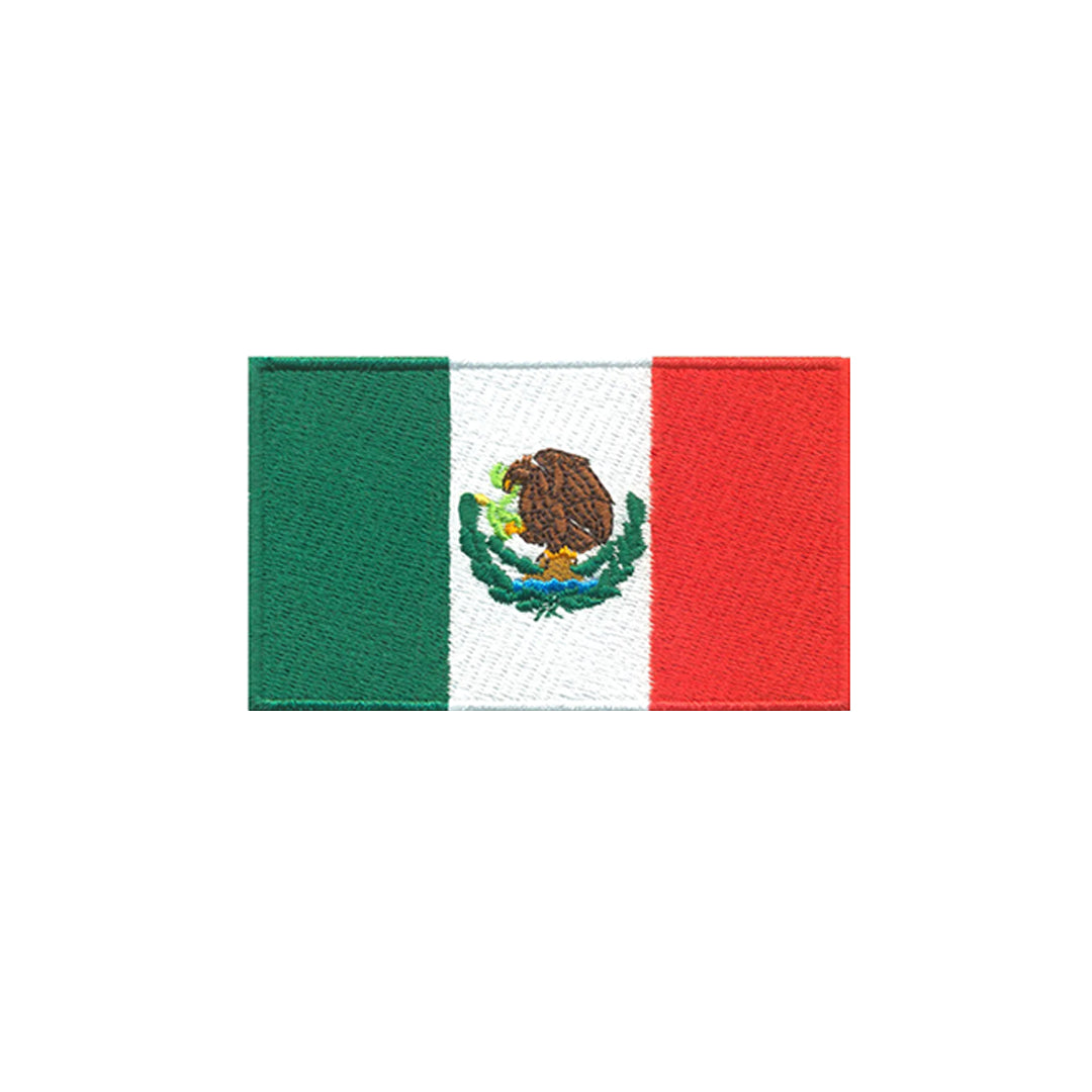 AE03-ModelWear™ Unisex Iron on Embroidered Mexico Flag Patch for Clothing(AE03 - MEXICO)