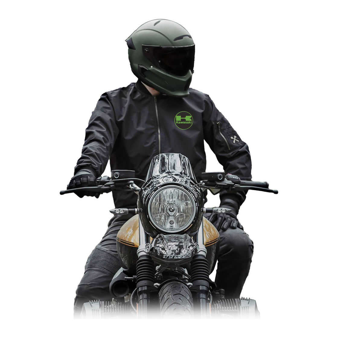 AE10-1030-KAWASAKI  ROUND LOGO CONTOUR EMBLEM