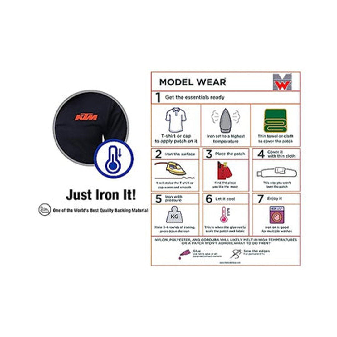 Model Wear - KTM Contour Embroidery Emblem Appliques Patches