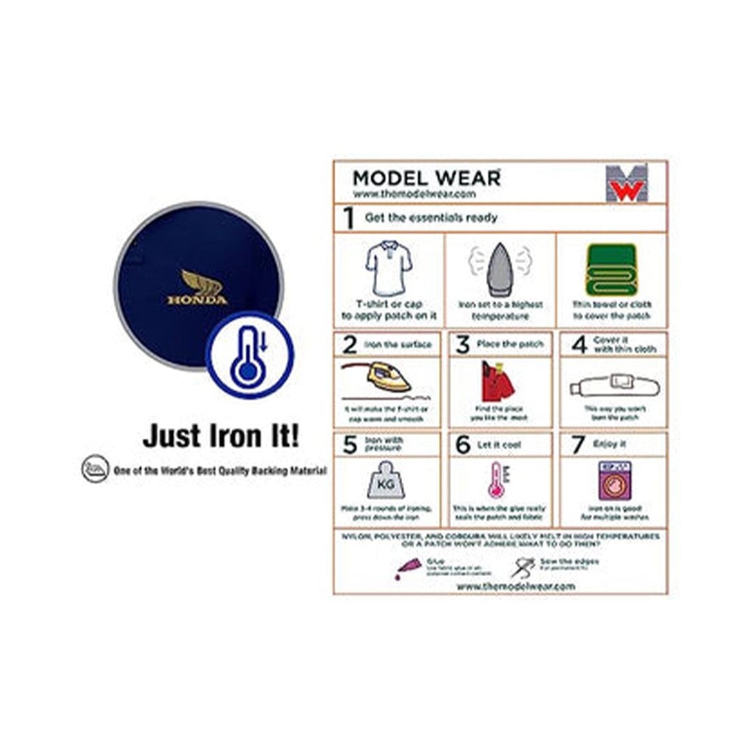 Model Wear - Honda Wings Model Embroidery Emblem Appliques Patches