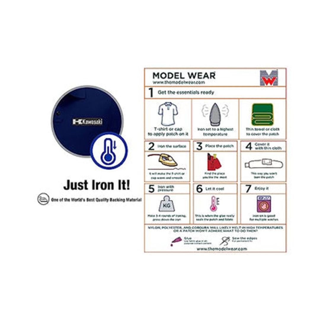 Model Wear - Kawasaki Name Model Embroidery Emblem Appliques Patches