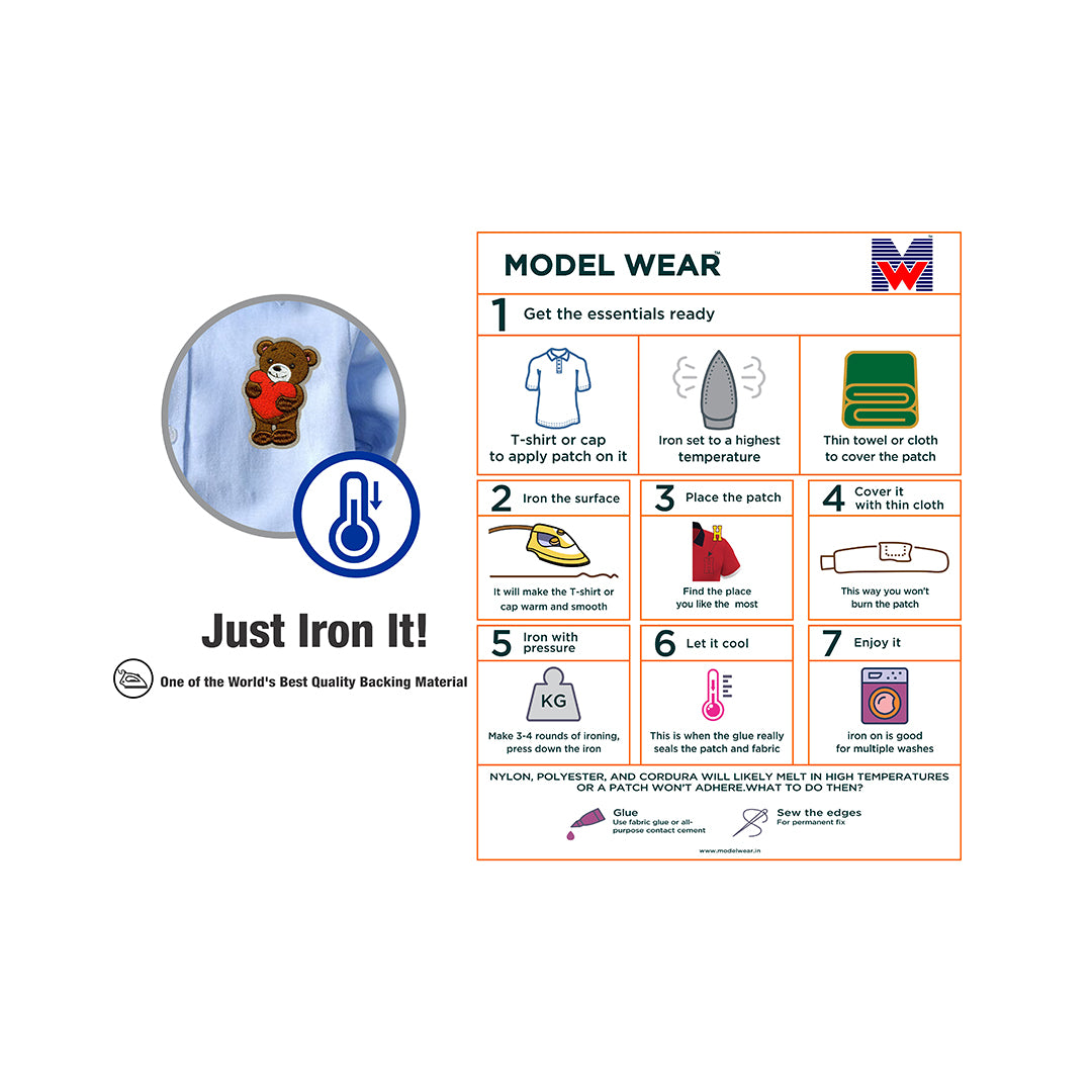 AE07-1013 Model Wear - Assorted Cartoon Embroidered Appliques Patches (Pack of 7) - 3