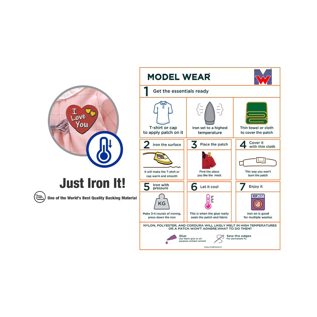AE07-1012 Model Wear - Assorted Cartoon Embroidered Appliques Patches (Pack of 7) - 2