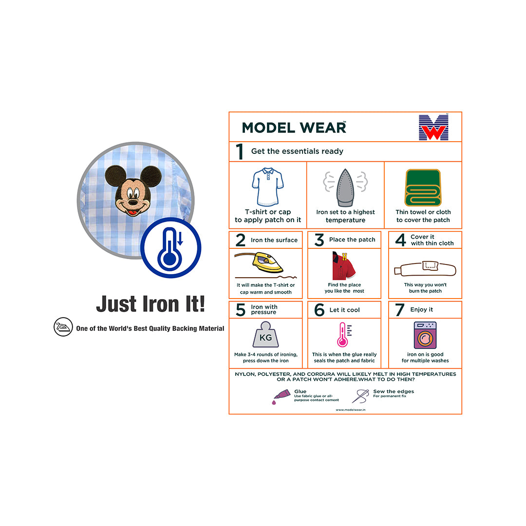 AE07-1014 Model Wear - Assorted Cartoon Embroidered Appliques Patches (Pack of 7) - 4
