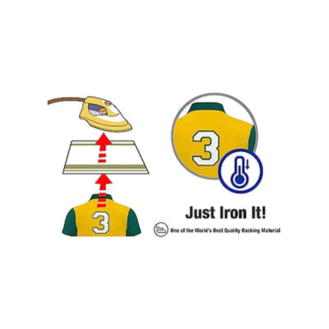 Model Wear Patches # 1 Number Style Embroidery Applique Decoration for Clothes -Green/White