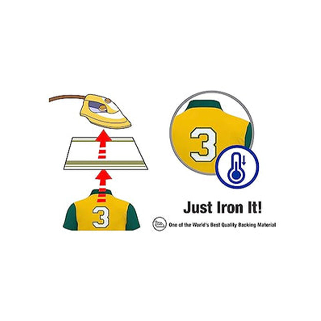 Model Wear Patches # 2 Number Style Embroidery Applique Decoration for Clothes - Green/White