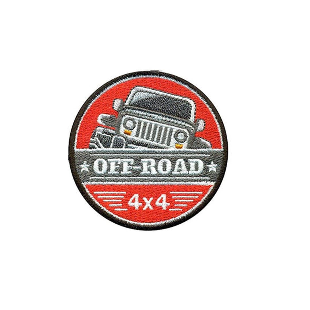 Model Wear Patches Vehicle Style Embroidery Applique Decoration for Clothes -SUV Circled