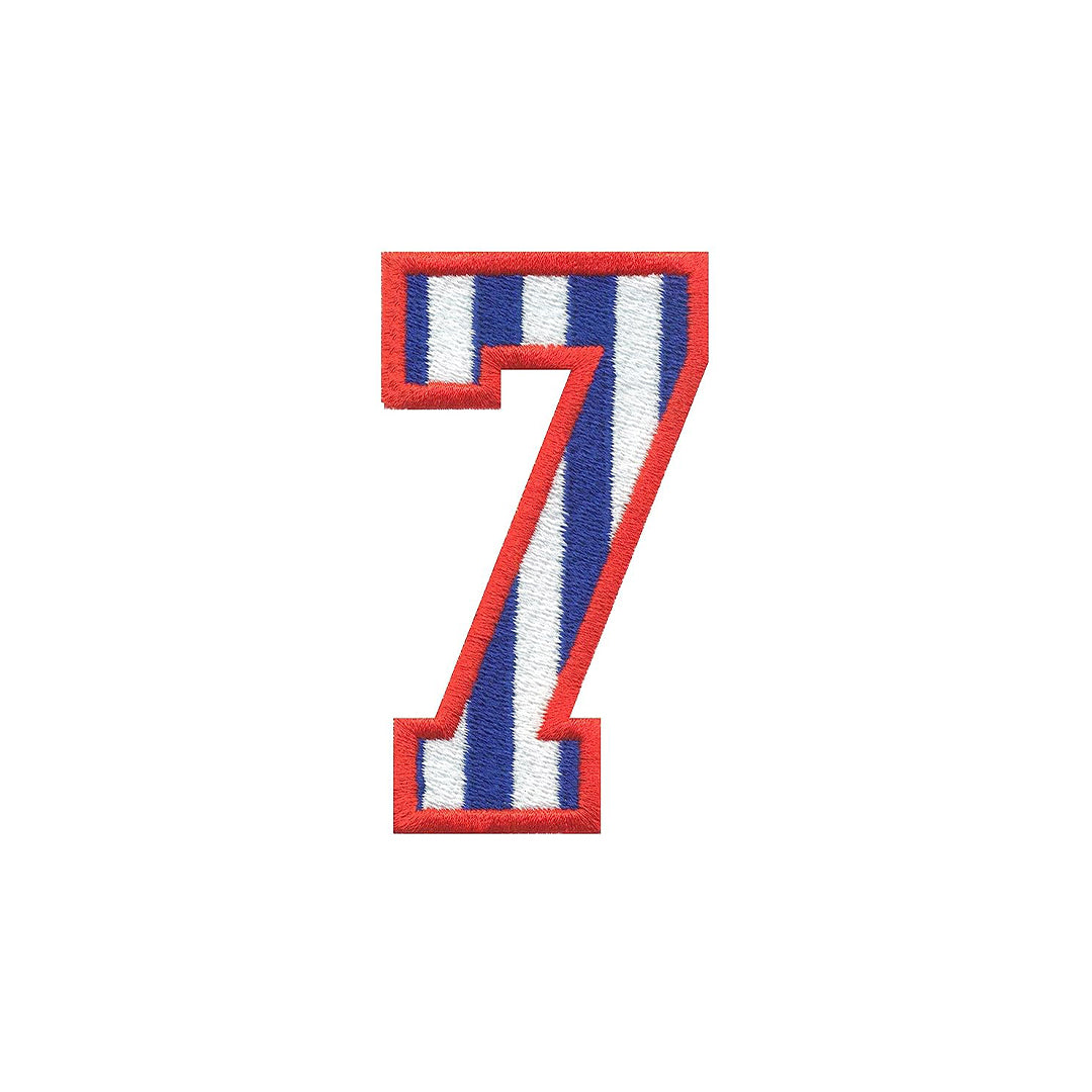 Model Wear Patches Number Style Embroidery Applique Decoration for Clothes - Blue/White (0)