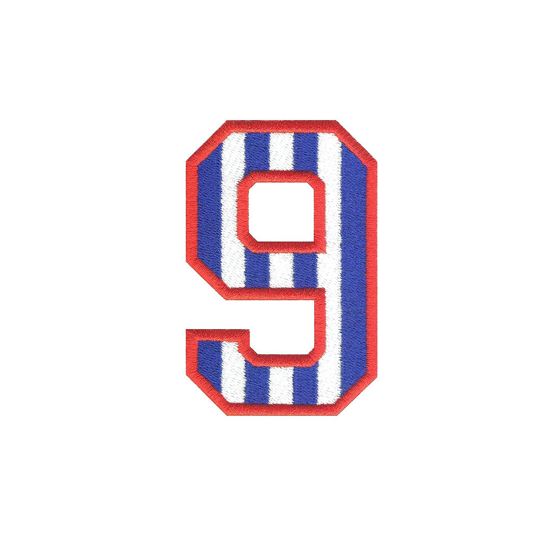 Model Wear Patches Number Style Embroidery Applique Decoration for Clothes - Blue/White (0)