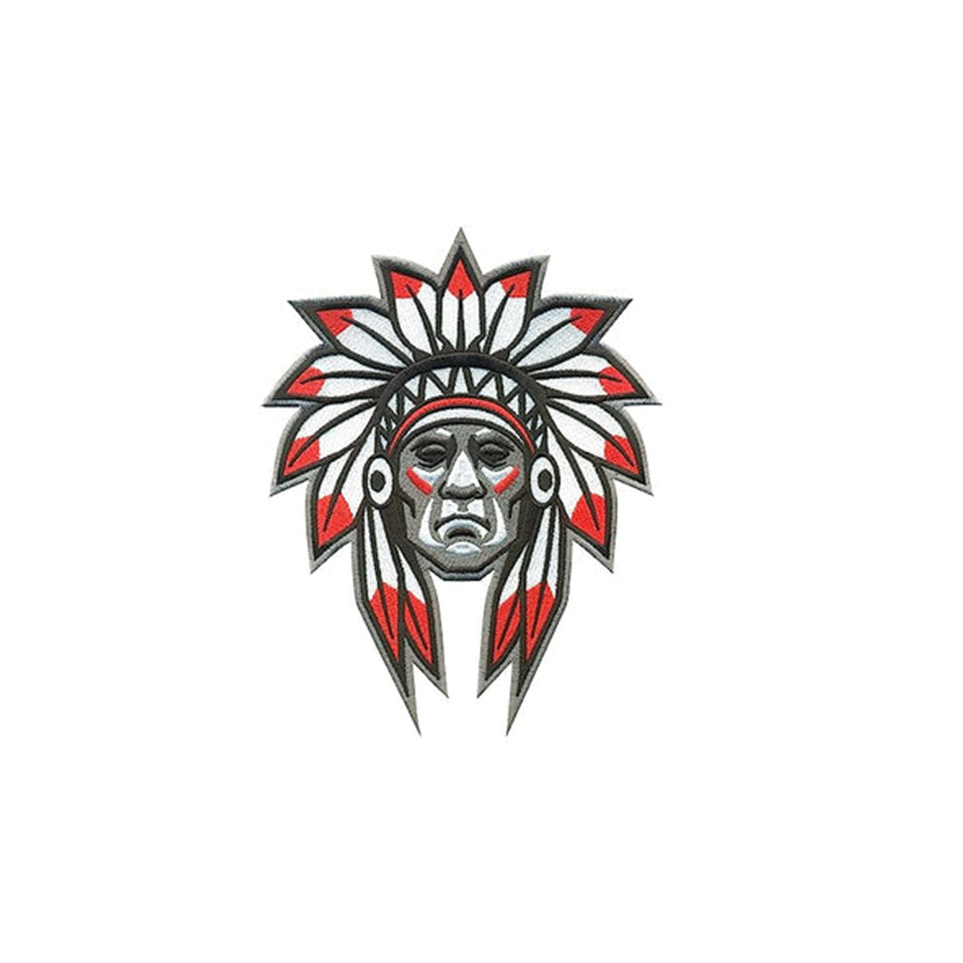 Model Wear - Indian Head Embroidery Emblem Appliques Patches