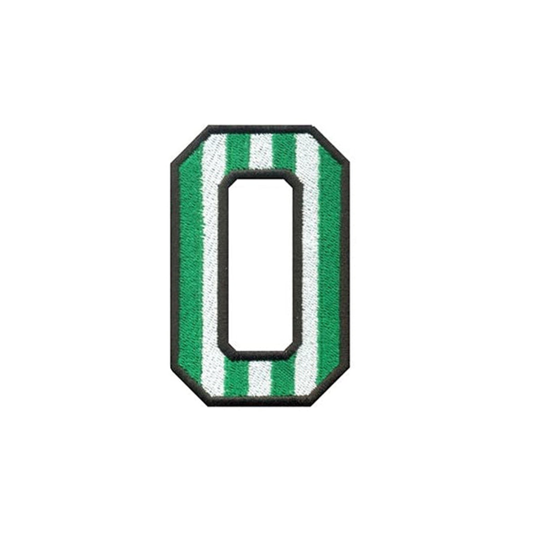 Model Wear Patches Number Style Embroidery Applique Decoration for Clothes - Green/White (0)