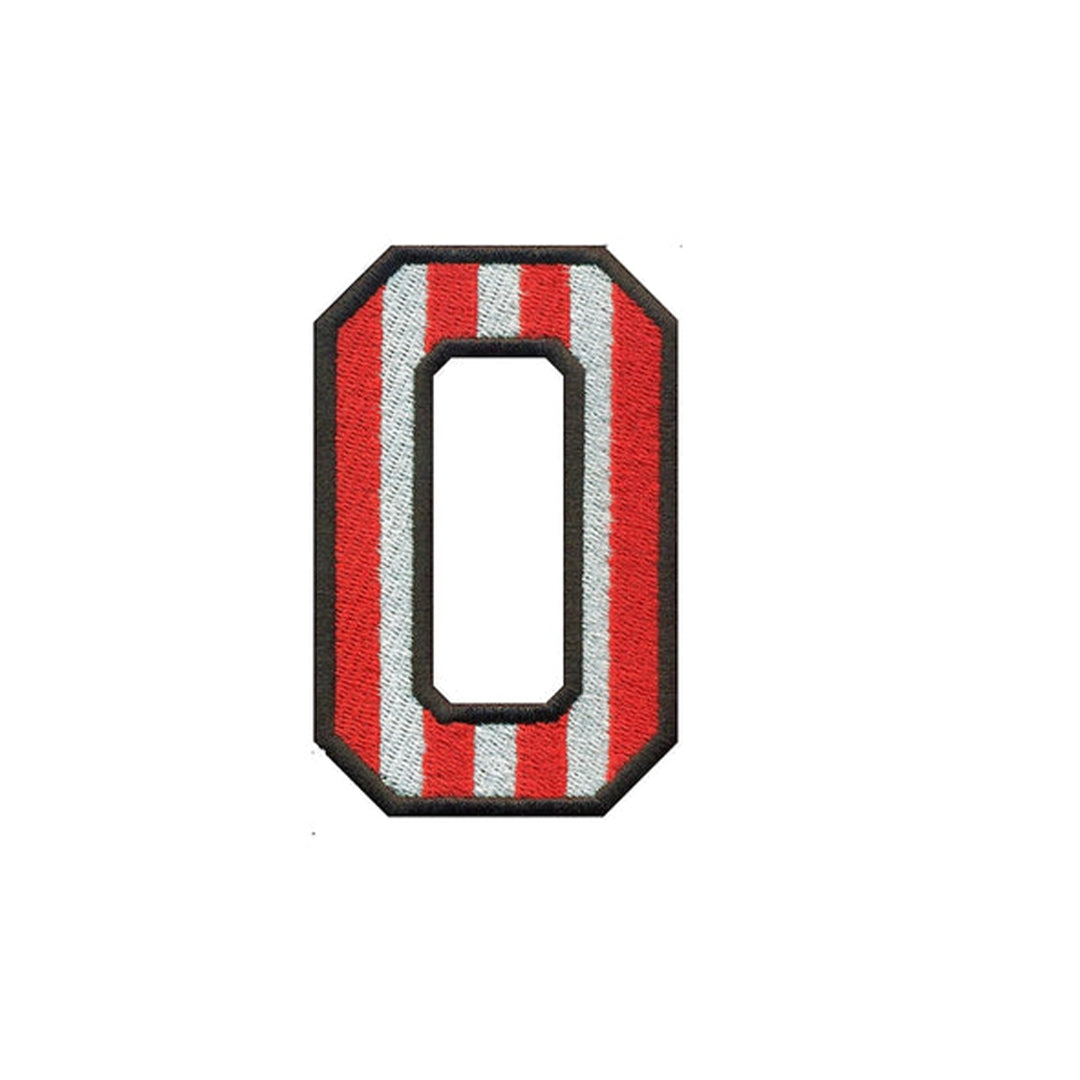 Model Wear Patches Number Style Embroidery Applique Decoration for Clothes - Red/White (0)