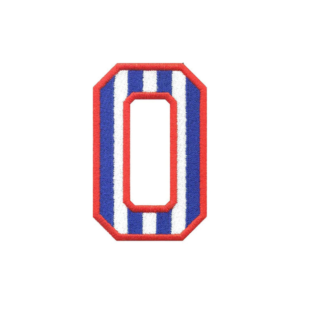 Model Wear Patches Number Style Embroidery Applique Decoration for Clothes - Blue/White (0)