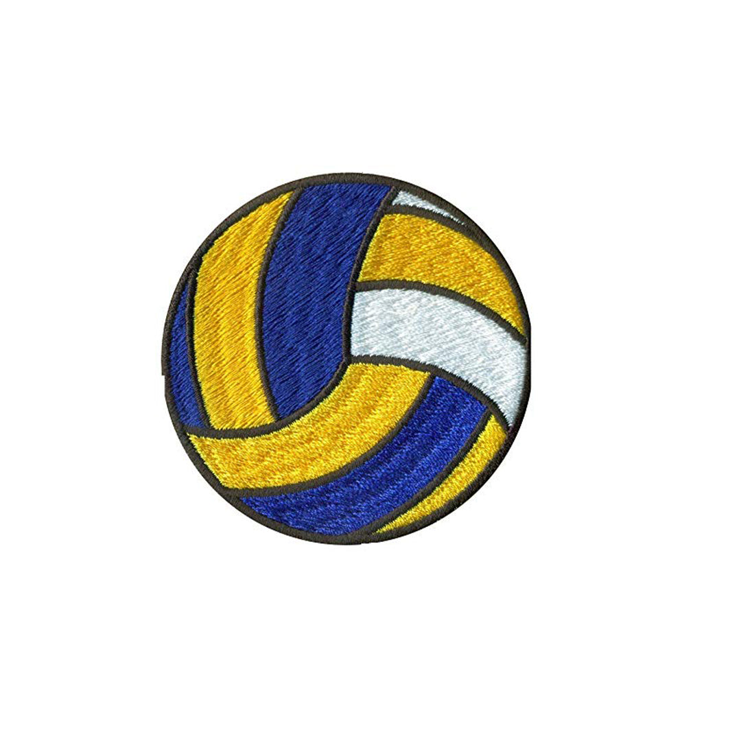 Model Wear - Volley Ball Embroidered Appliques Patches - Yellow/Black