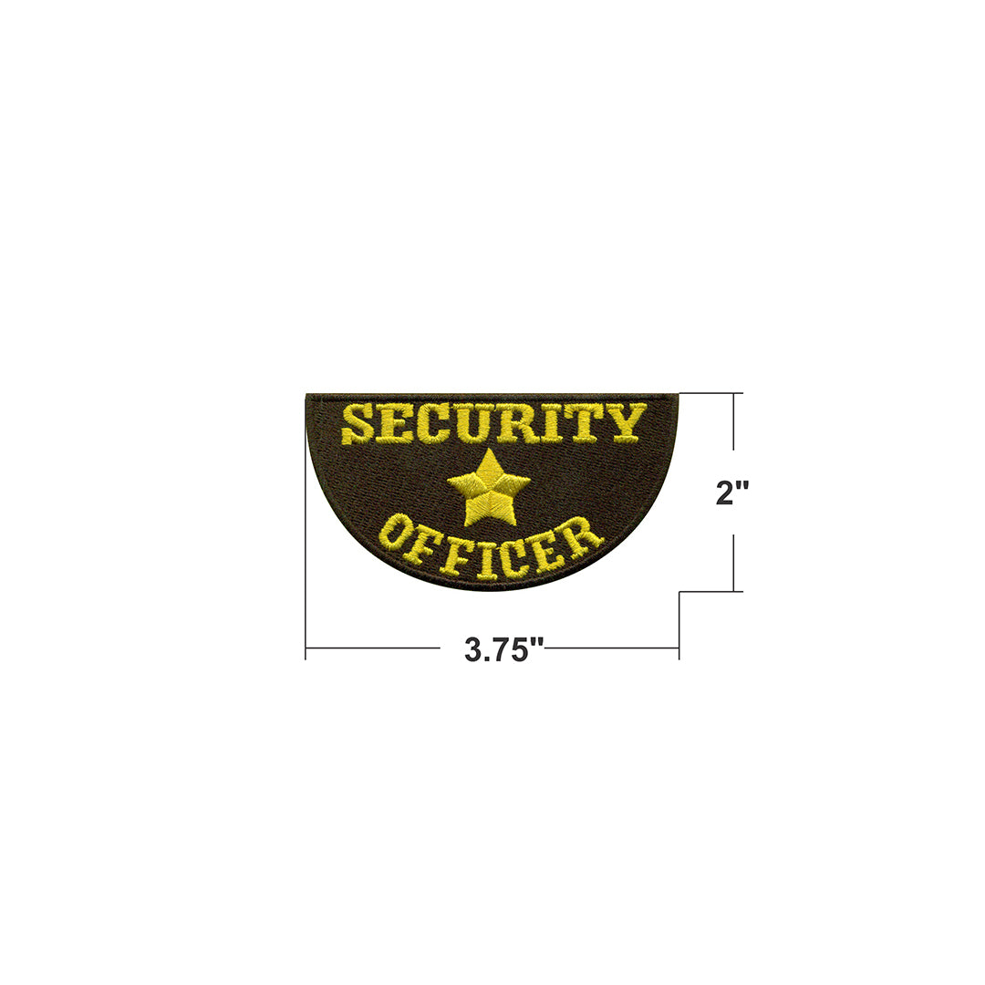Model Wear - Security Officer Semi Circle Emblem Embroidered Appliques Patch