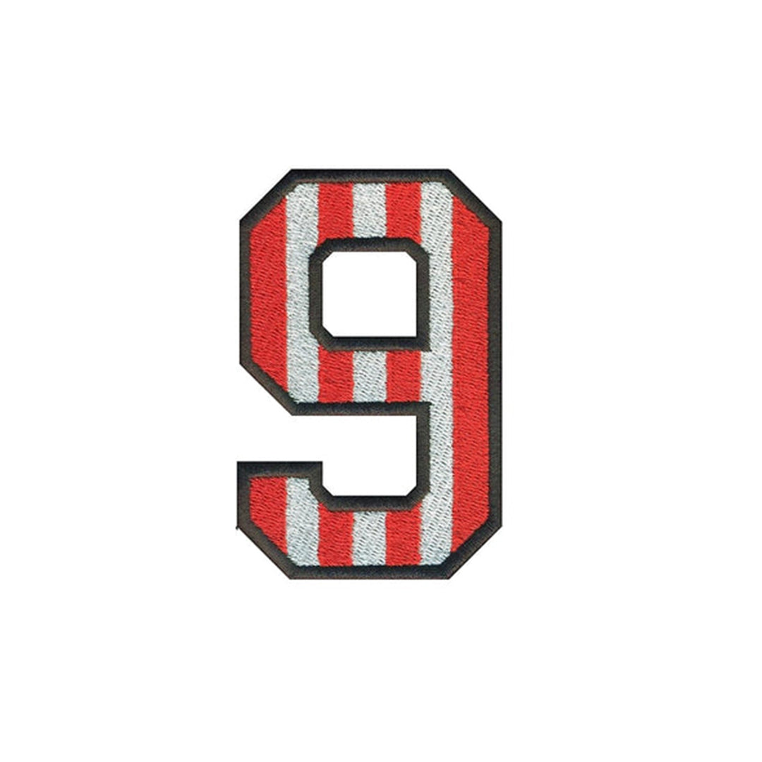 Model Wear Patches Number Style Embroidery Applique Decoration for Clothes - Red/White (0)