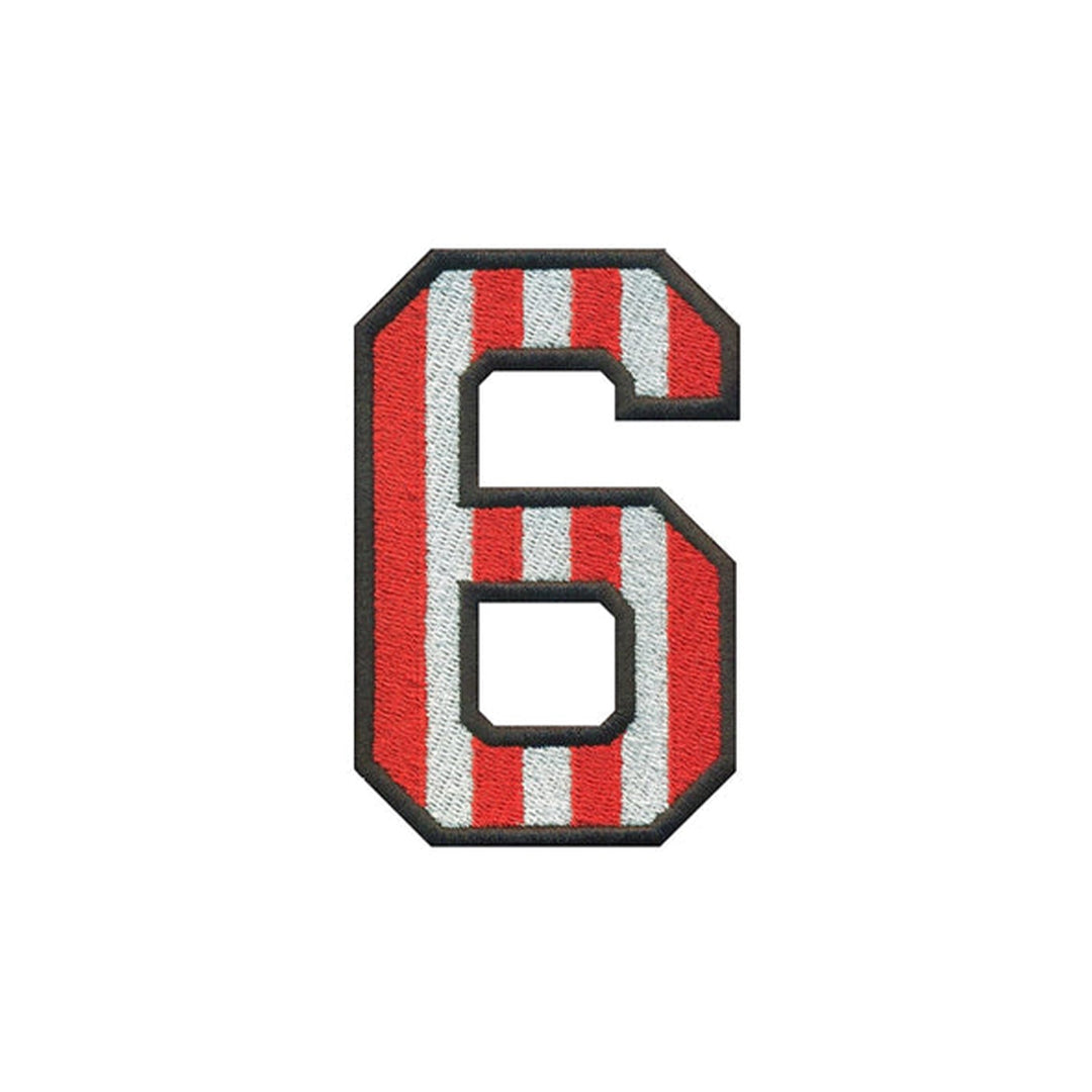 Model Wear Patches Number Style Embroidery Applique Decoration for Clothes - Red/White (0)