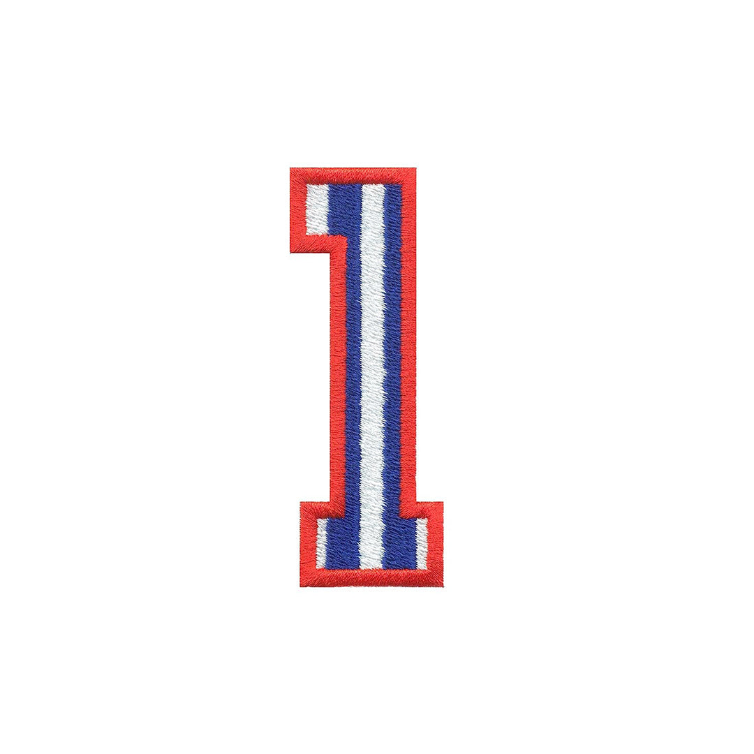 Model Wear Patches Number Style Embroidery Applique Decoration for Clothes - Blue/White (0)