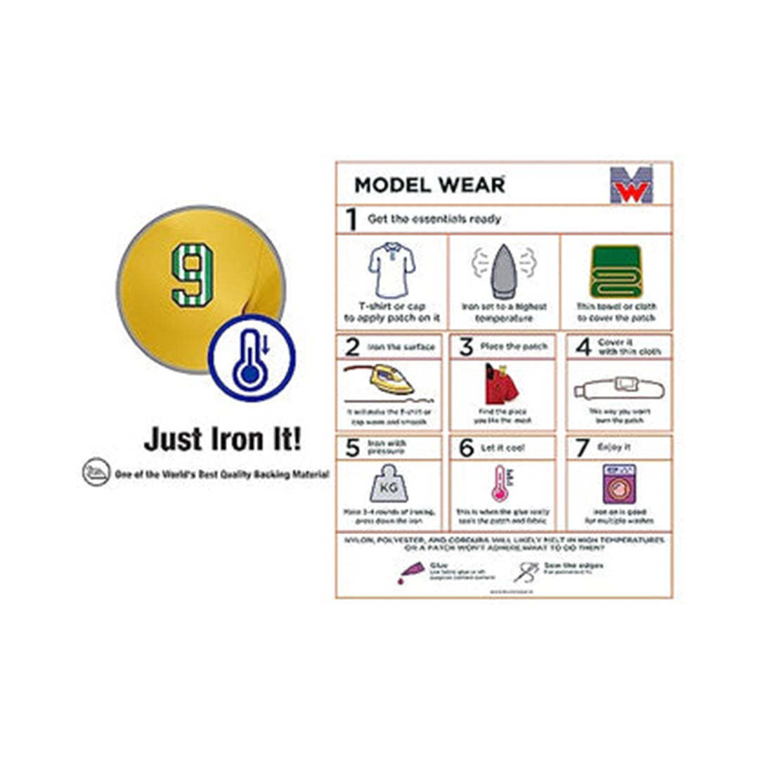Model Wear Patches Number Style Embroidery Applique Decoration for Clothes - Green/White (0)