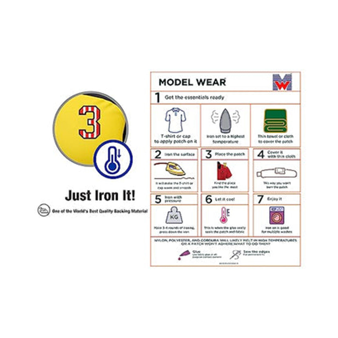 Model Wear Patches Number Style Embroidery Applique Decoration for Clothes - Red/White (0)