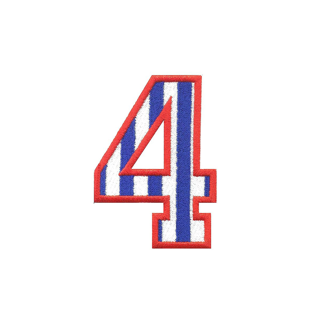 Model Wear Patches Number Style Embroidery Applique Decoration for Clothes - Blue/White (0)