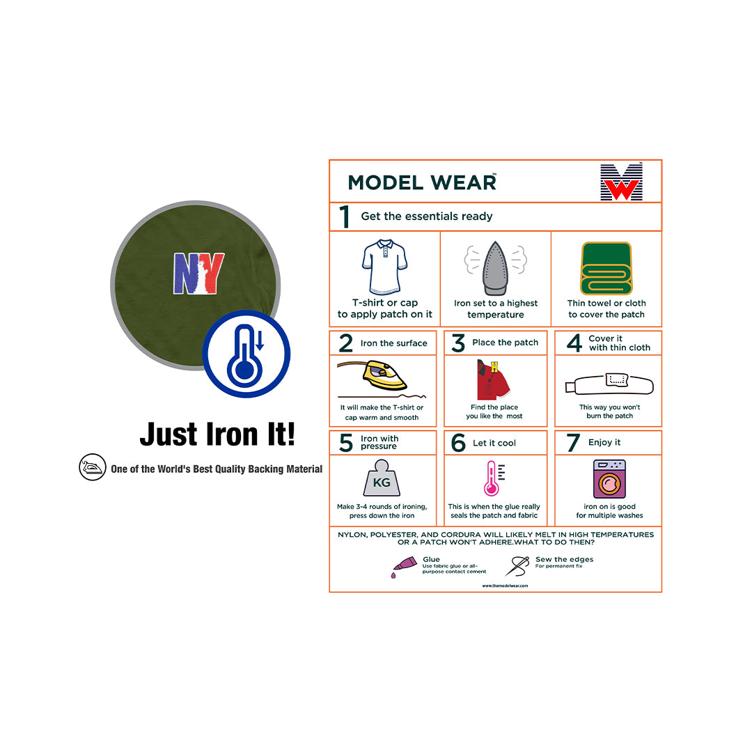 Model Wear - N Y Emblem Embroidered Appliques Patches