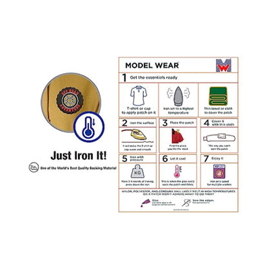 Model Wear Patches Vehicle Style Embroidery Applique Decoration for Clothes -TIRE Off Road Adventure
