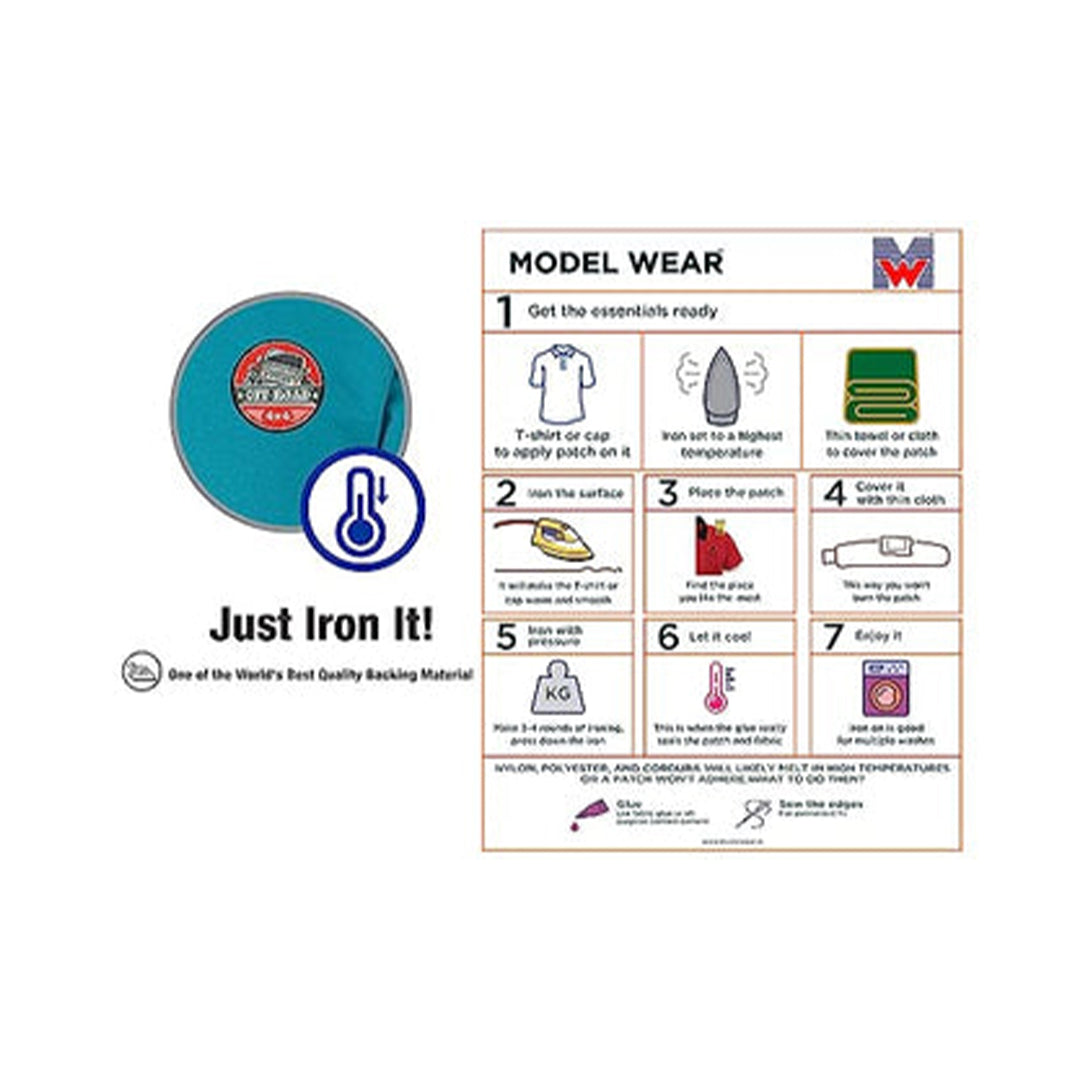 Model Wear Patches Vehicle Style Embroidery Applique Decoration for Clothes -SUV Circled