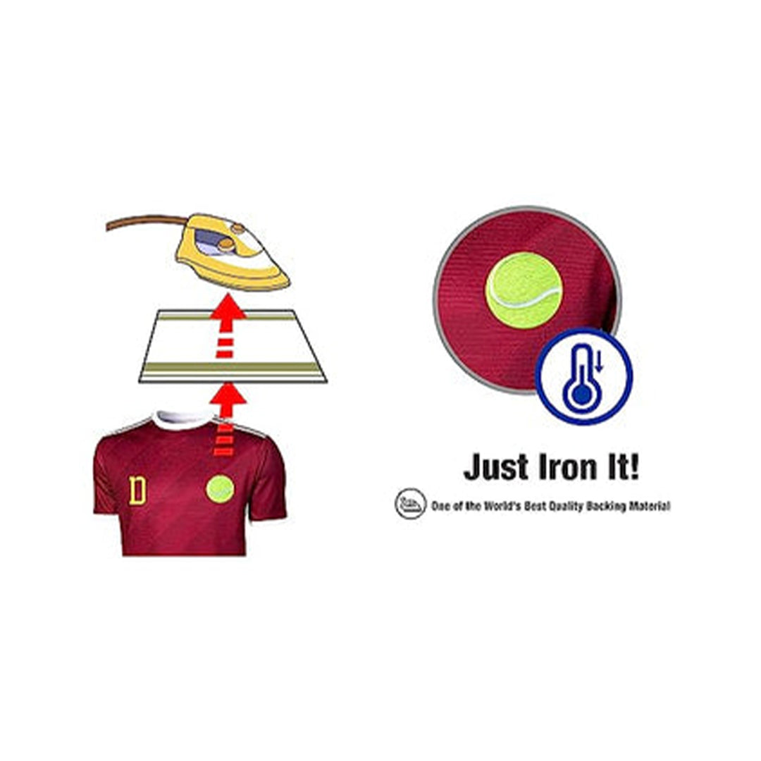 Model Wear - Tennis Ball Embroidered Appliques Patches