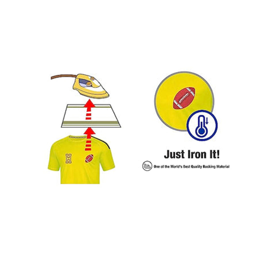 Model Wear - Rugby Ball Embroidered Appliques Patches
