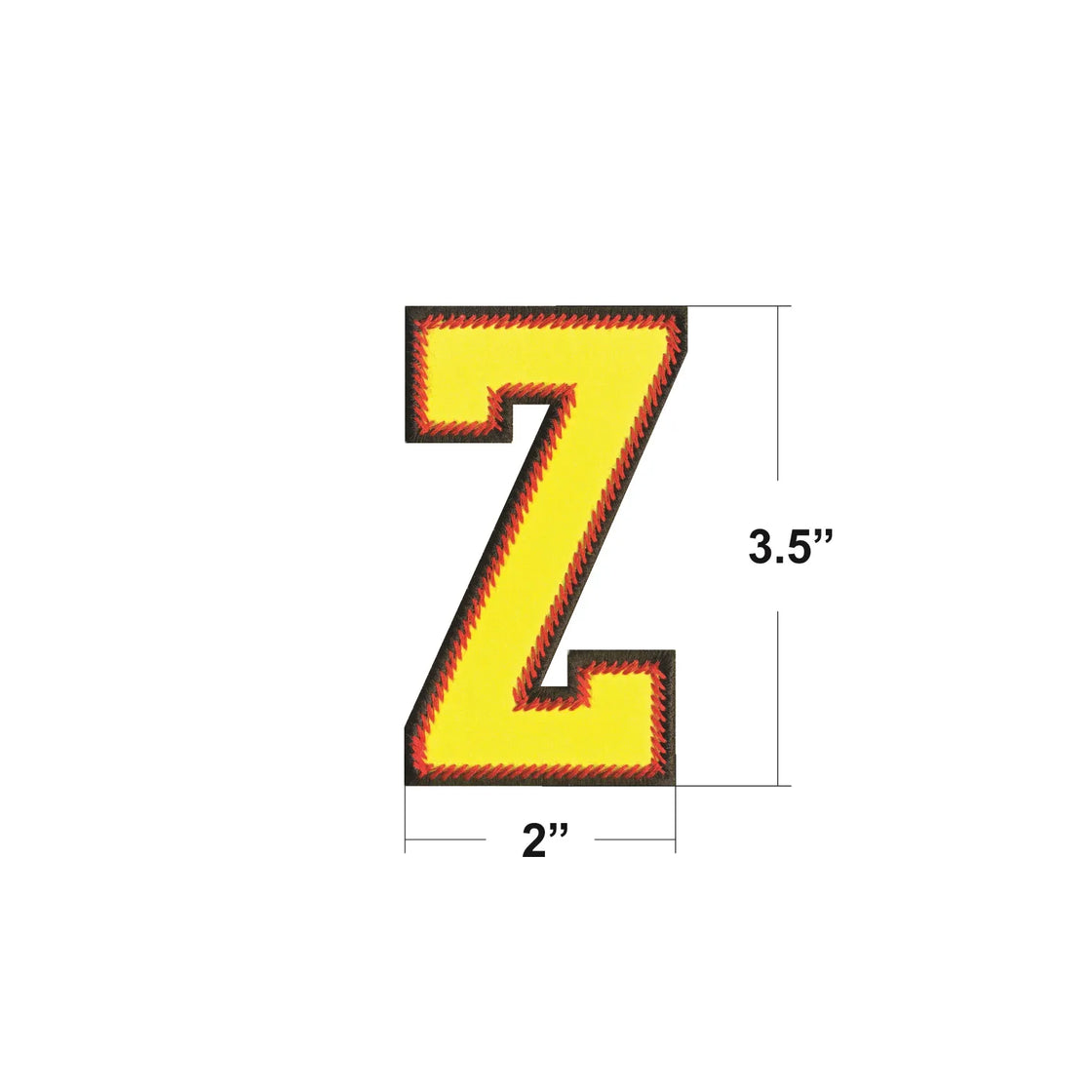 AE01 - Model wear A to Z Yellow & Black EMBROIDERY LETTERS