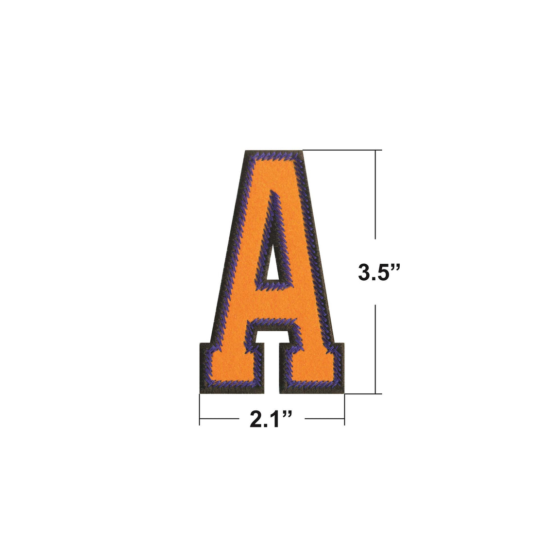 AE01-Model Wear A to Z Black & Orange EMBROIDERY LETTERS