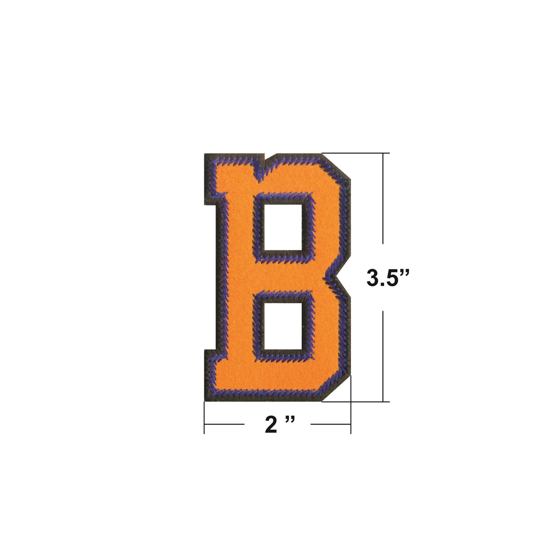 AE01-Model Wear A to Z Black & Orange EMBROIDERY LETTERS