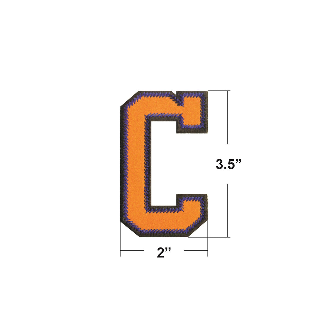 AE01-Model Wear A to Z Black & Orange EMBROIDERY LETTERS