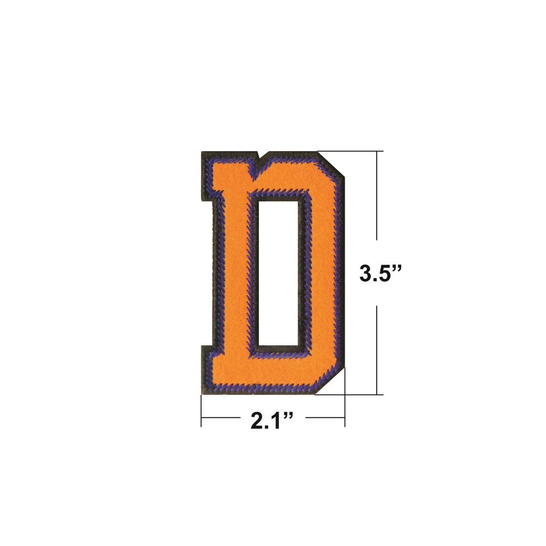 AE01-Model Wear A to Z Black & Orange EMBROIDERY LETTERS