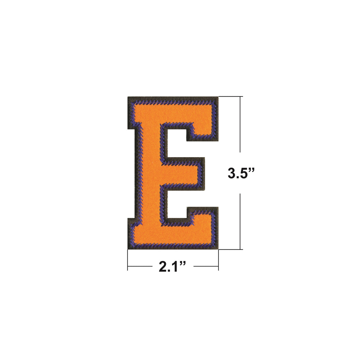 AE01-Model Wear A to Z Black & Orange EMBROIDERY LETTERS