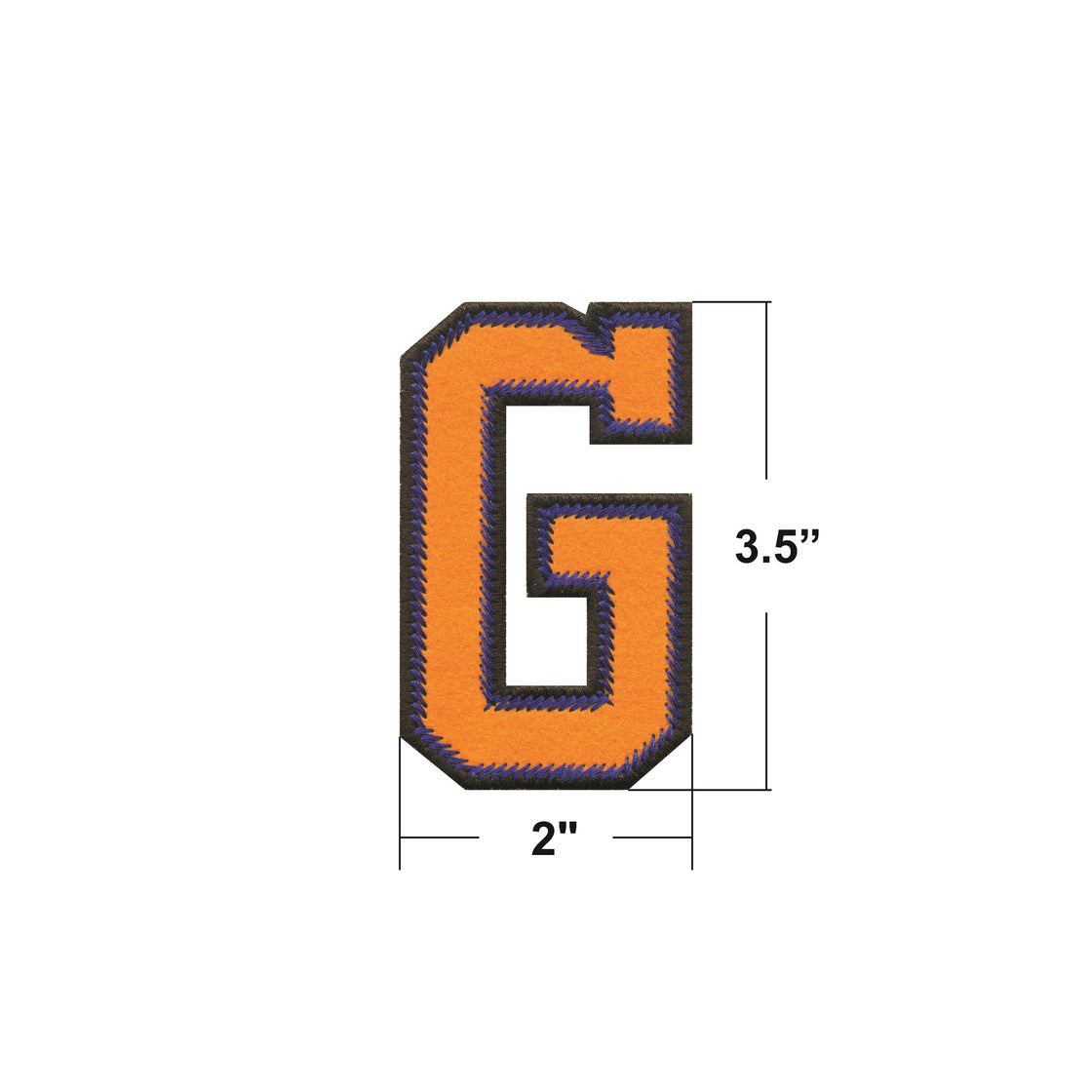 AE01-Model Wear A to Z Black & Orange EMBROIDERY LETTERS