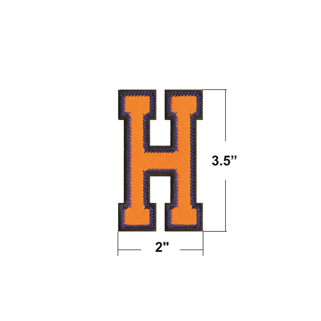 AE01-Model Wear A to Z Black & Orange EMBROIDERY LETTERS